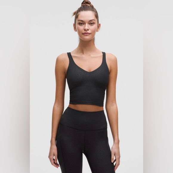 NWT Lululemon Align Tank Top Light Support A/B Cup Size 4 Ripple emboss Black - Picture 1 of 12